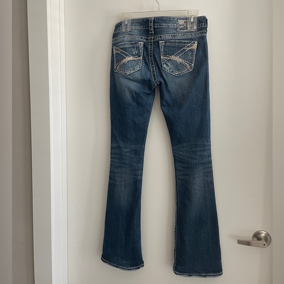 Silver Low Rise Bootcut Jeans - Picture 2 of 2